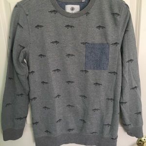 ON THE BYAS Grey Fish Tee